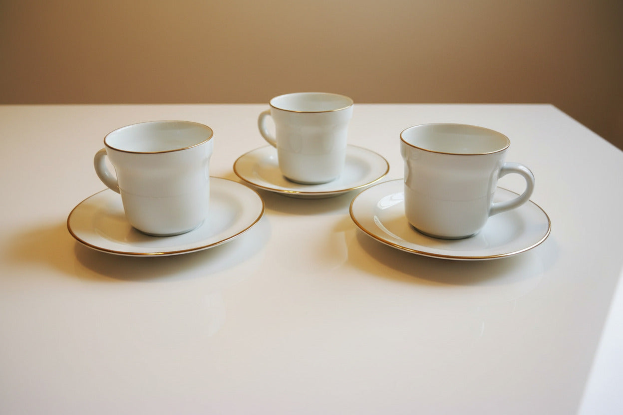 Servizio da caffè in porcellana 8 persone 19pezzi GINORI anni 60 Usato Come Nuovo