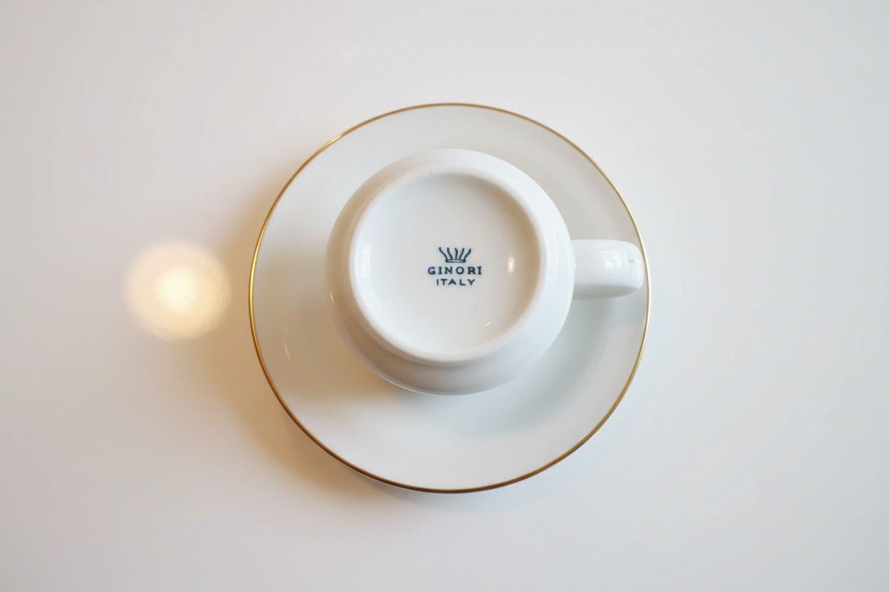 Servizio da caffè in porcellana 8 persone 19pezzi GINORI anni 60 Usato Come Nuovo