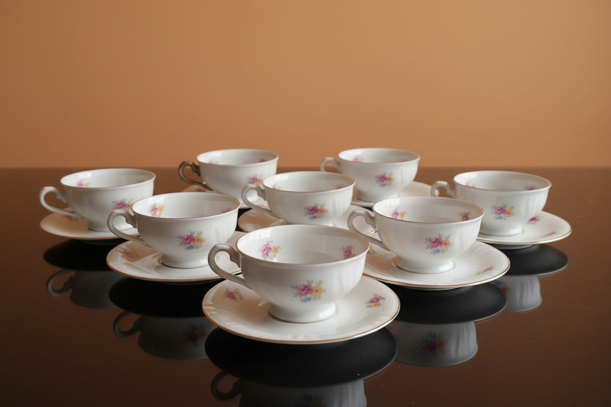 Servizio da caffè in porcellana 8 persone 16pezzi WINTERLING BAVARIA anni 60 Usato in Buone Conizioni