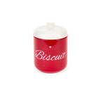 Barattolo biscuit rosso con cuore 1300ml