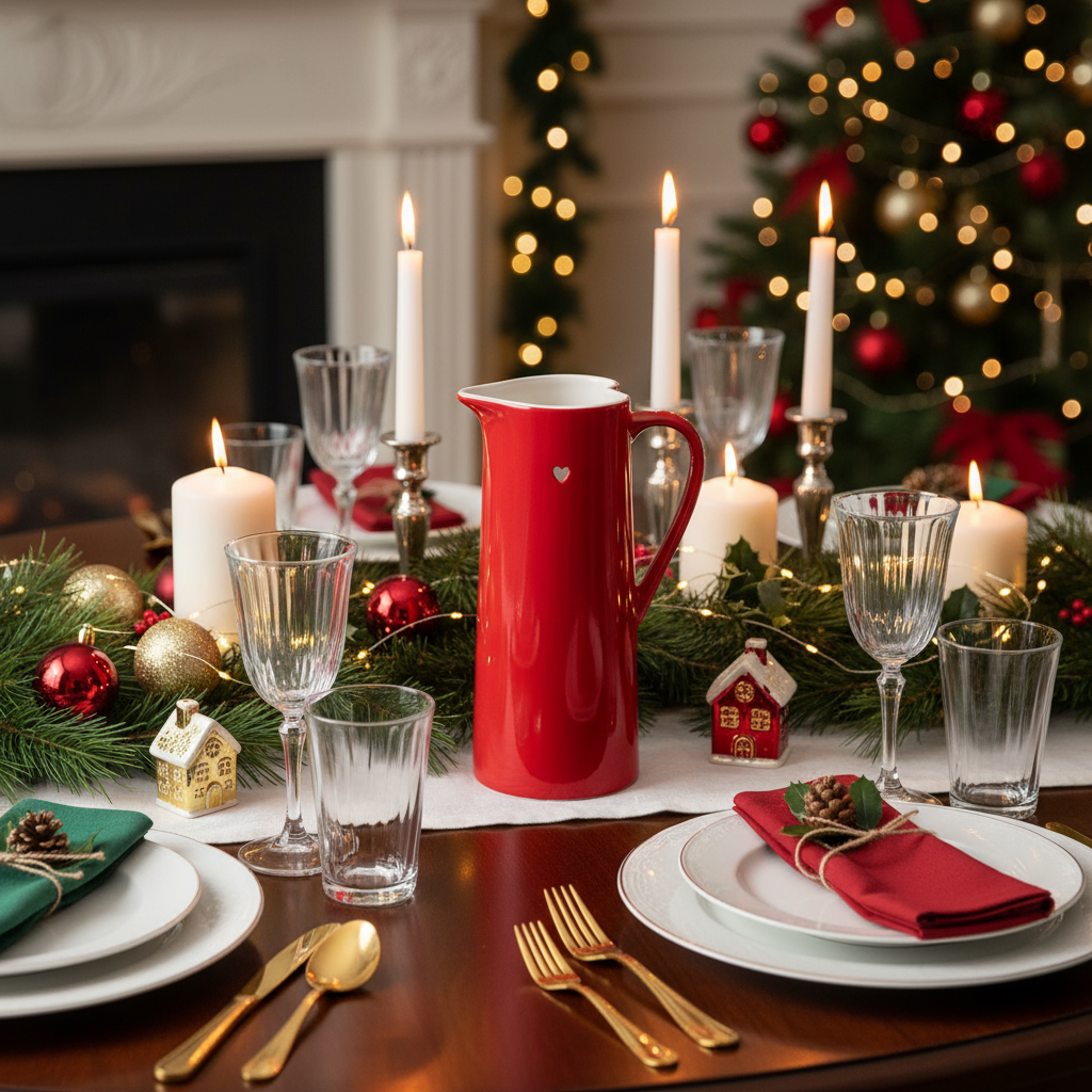 Caraffa rossa con cuore 800ml