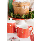 Lattiera rossa con cuore 13x10.3x8.2 425ml