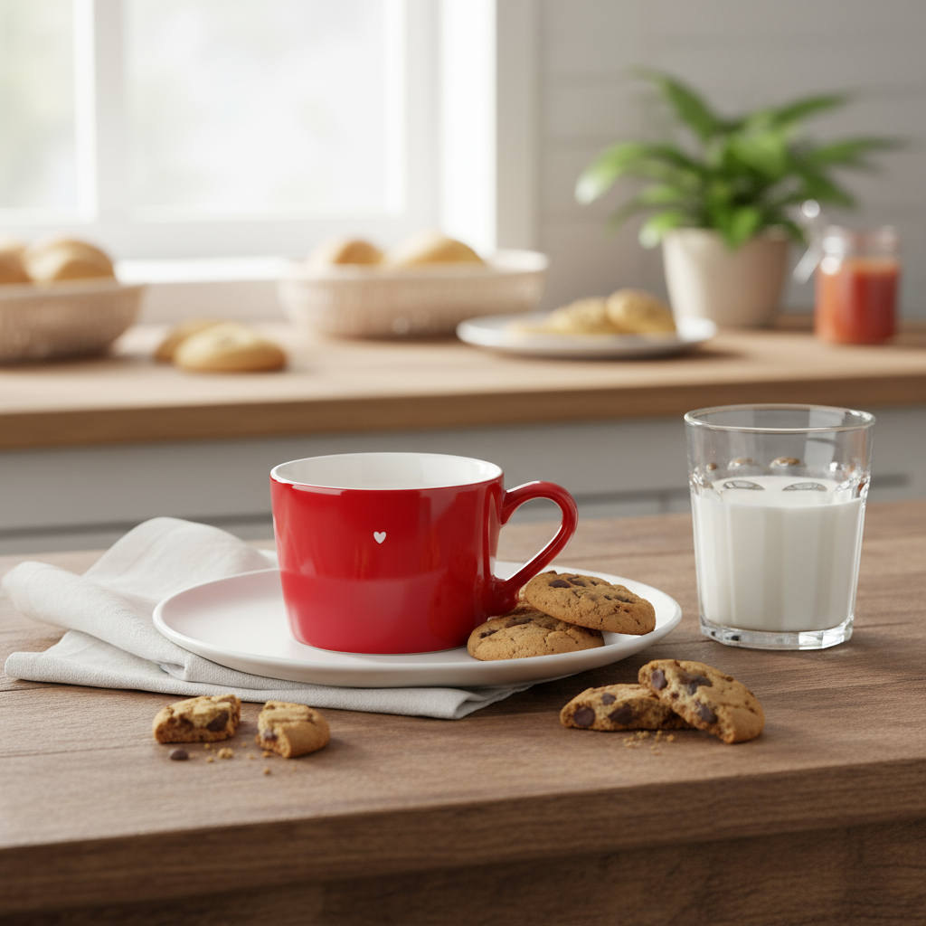 Tazza rossa con cuore 350ml