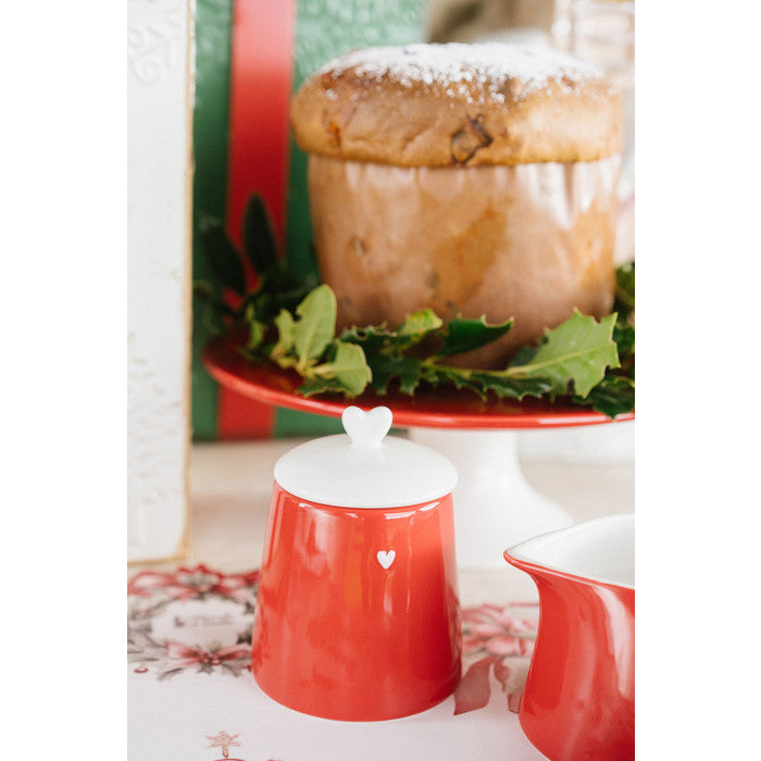 Zuccheriera rossa con cuore 400ml