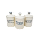 Assortimento di barattoli - caffè, sale e zucchero h 18cm