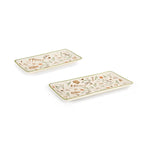 Set 2 piatti rettangolari portata RICORDI 18x9/22x12 CM ceramica