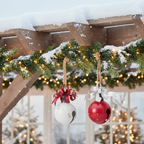 Addobbo natalizio sfera in metallo jingle bell 26cm disponibile in 2 colori