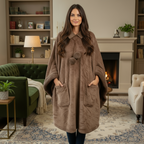 Poncho con pon pon RABBIT 48x127 CM