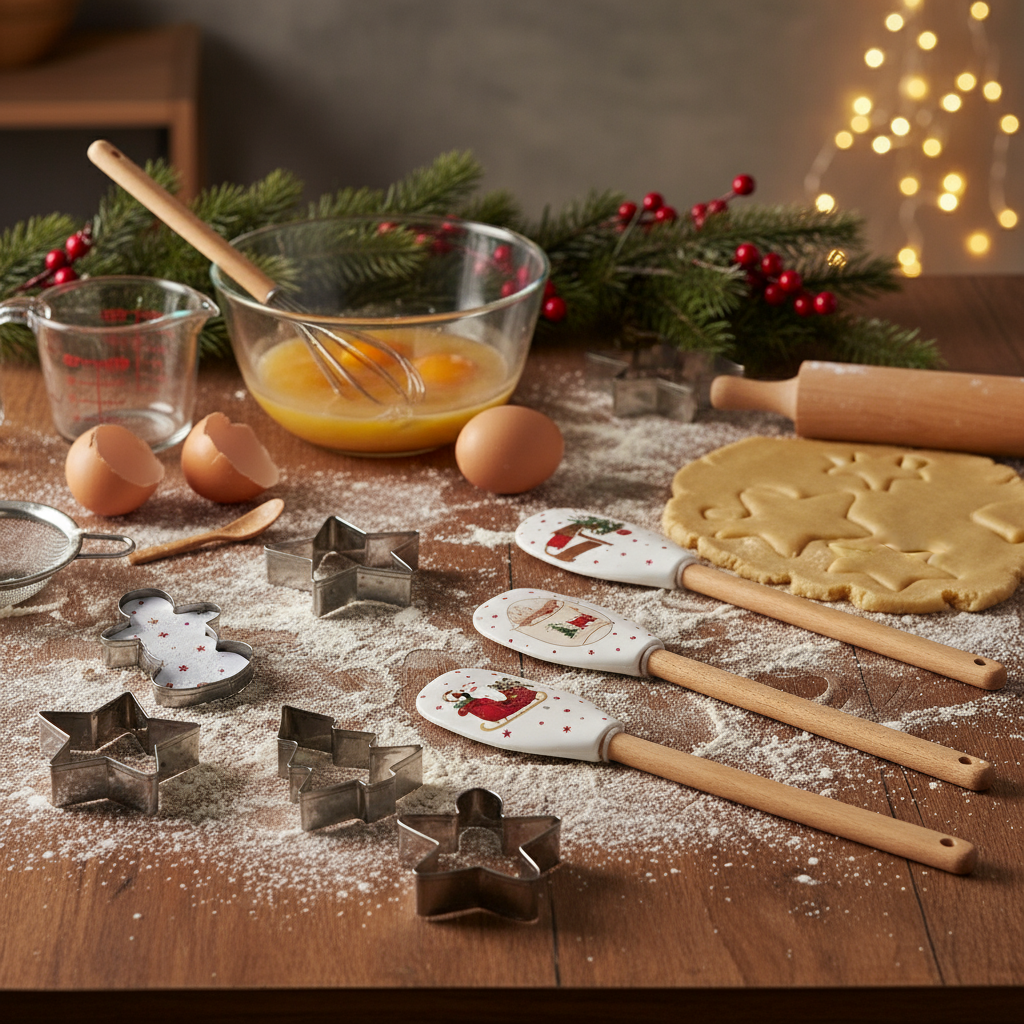 Set 3 pezzi spatola con stampini per biscotti 9-30cm