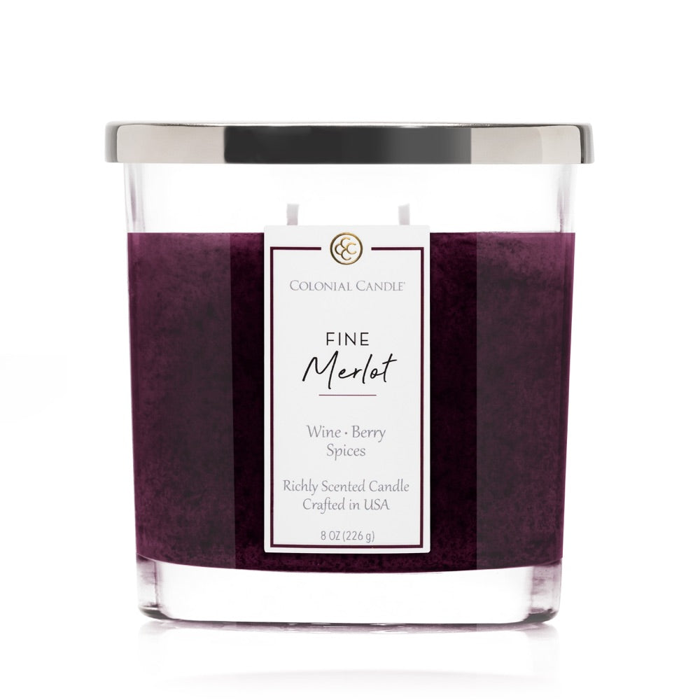 Colonial Candle Oval candela Fine Merlot 226gr