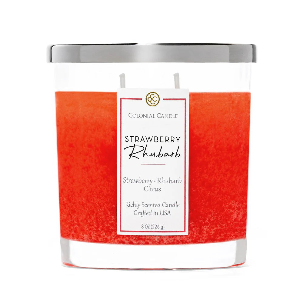 Colonial Candle Oval candela Strawberry Rhubare 226gr