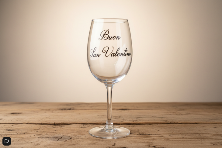 Calice da vino personalizzato con vinile permanente