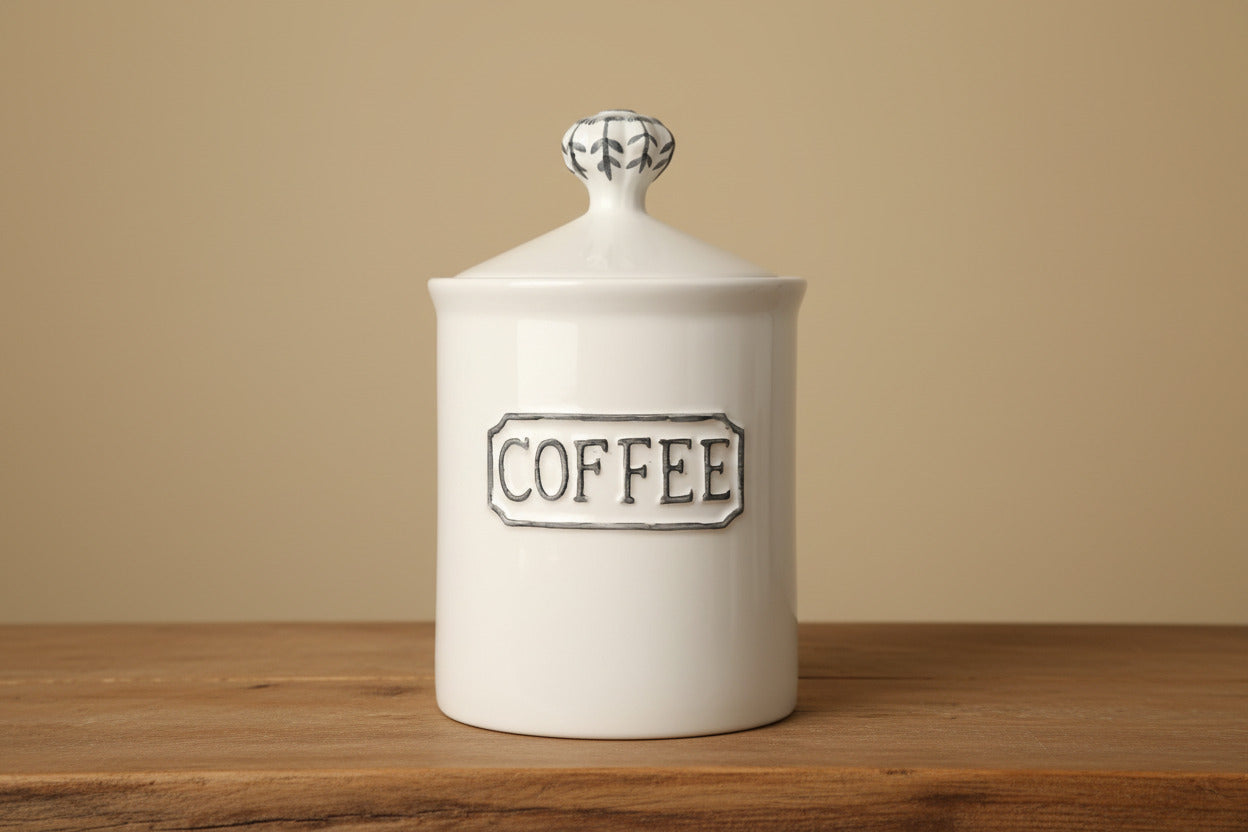 Assortimento di barattoli - caffè, sale e zucchero h 18cm