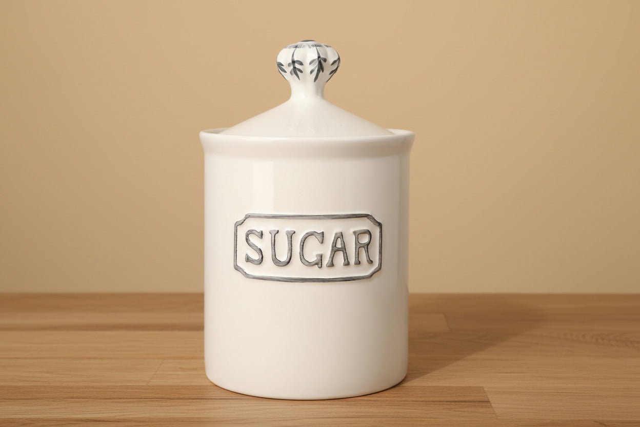 Assortimento di barattoli - caffè, sale e zucchero h 18cm