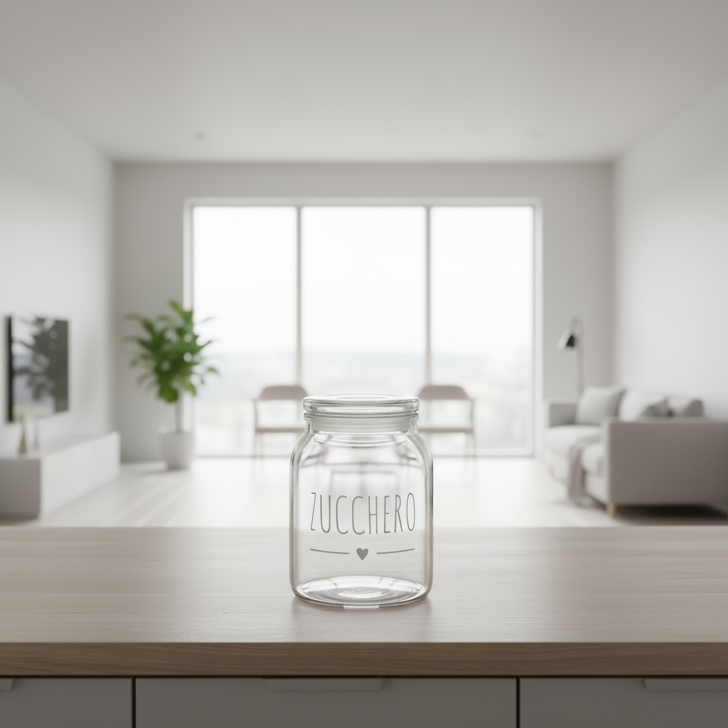 Barattolo in vetro borosilicato zucchero / 1300 ml