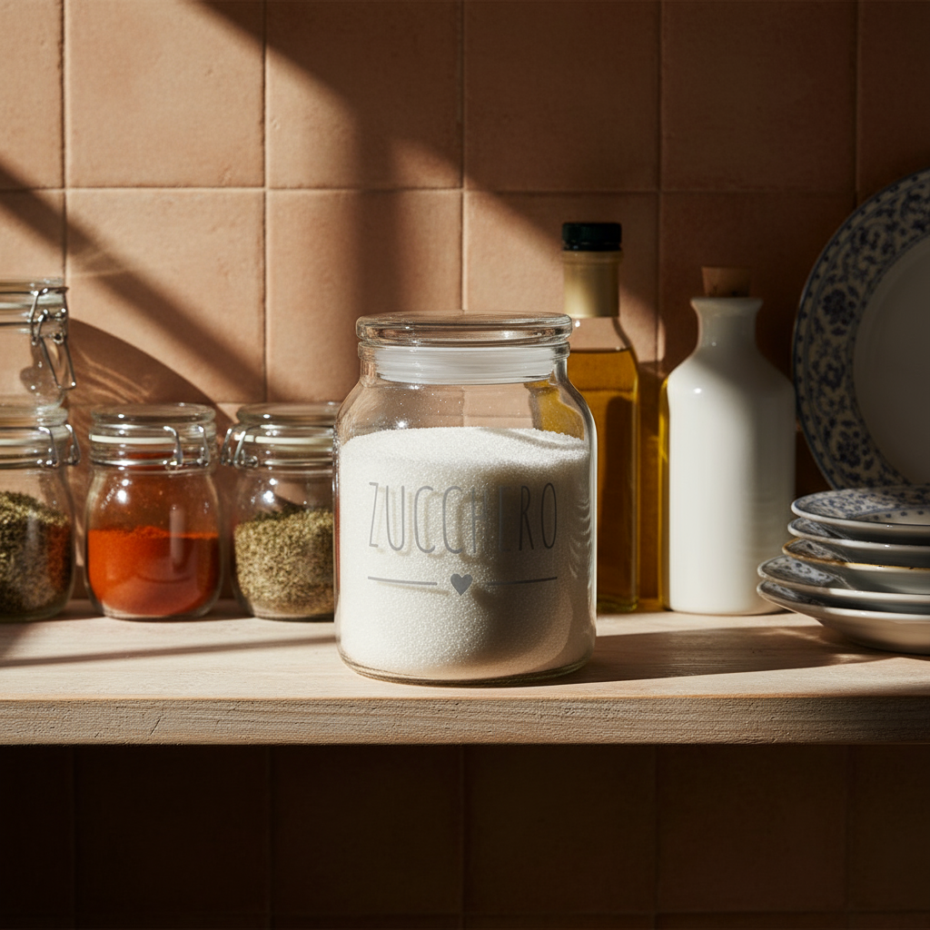 Barattolo in vetro borosilicato zucchero / 1300 ml