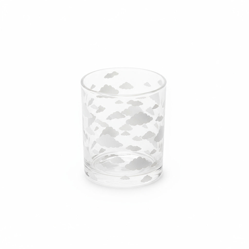 Bicchiere vetro motivo NUVOLE 9x10 CM 370 ML