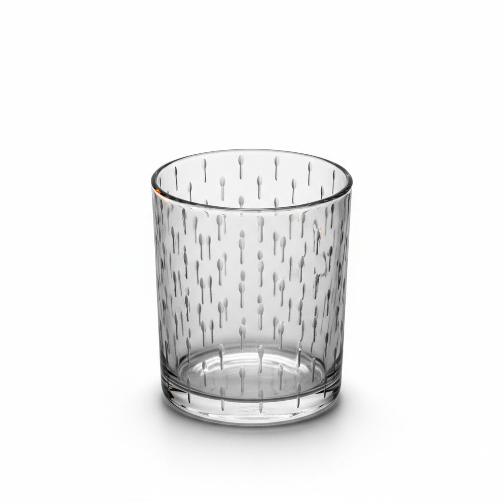 Bicchiere vetro motivo POSATE 9x10 CM 370 ML