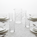 Brocca in vetro borosilicato cuoriI 15,5x10x20 CM 1200ml