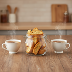 Barattolo vetro con tappo in ceramica storia di Natale chiusura ermetica 450 ml