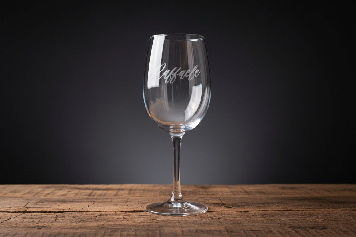 Calice da vino personalizzato con incisione laser