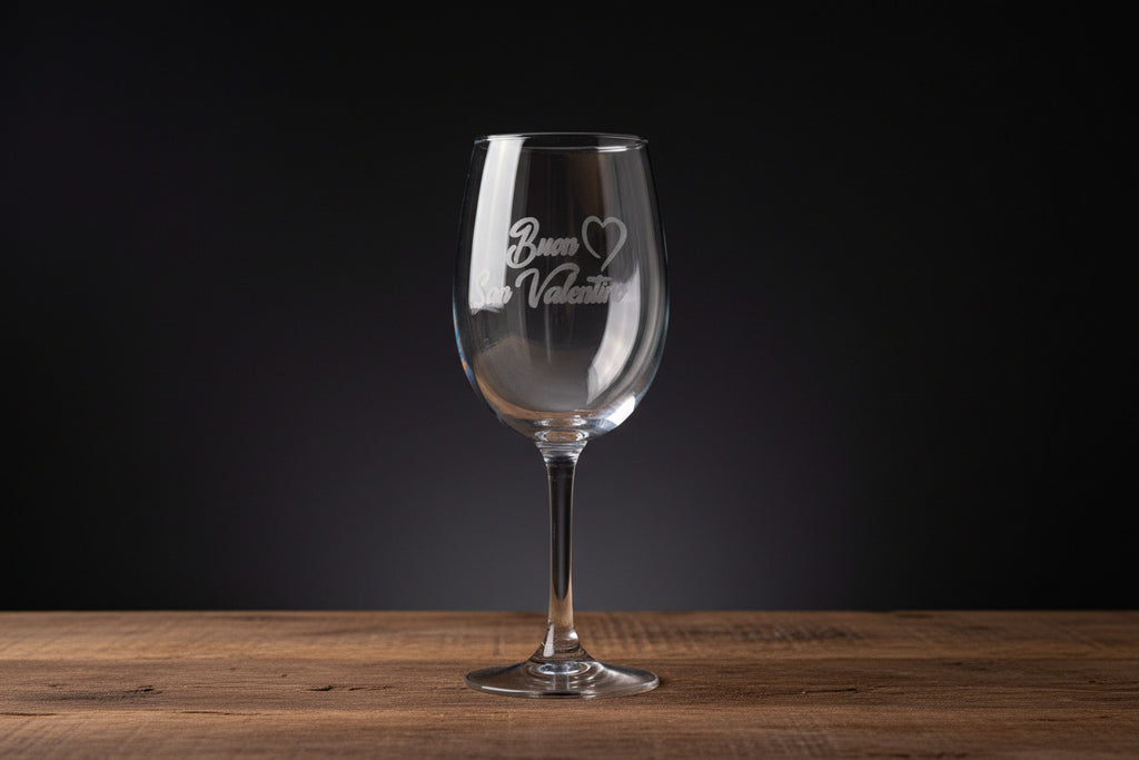 Calice da vino personalizzato con incisione laser