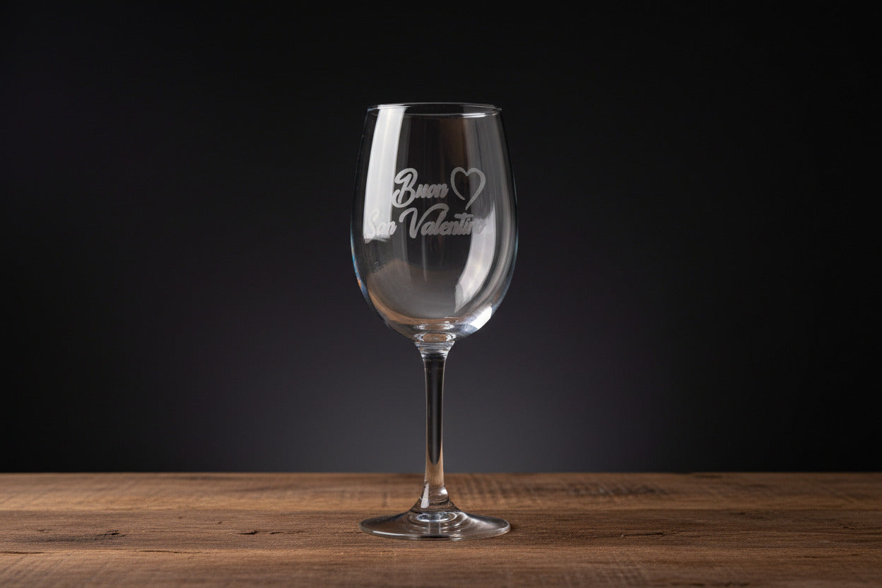 Calice da vino personalizzato con incisione laser