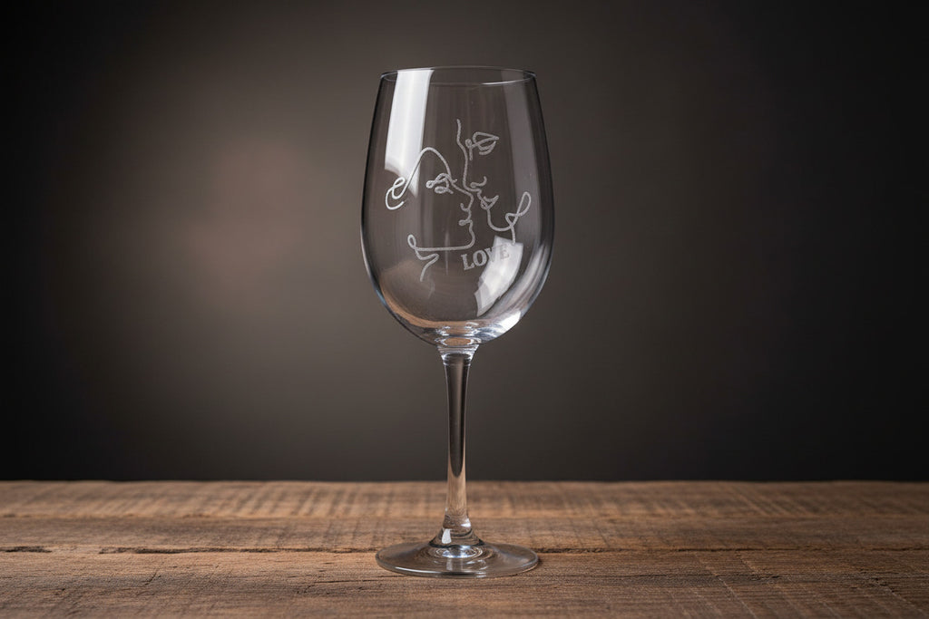 Calice da vino personalizzato con incisione laser