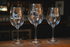 Calice da vino personalizzato con incisione laser