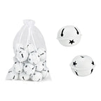 Set 18 campanelli "jingle bell" bianco o rosso 5x4x5cm