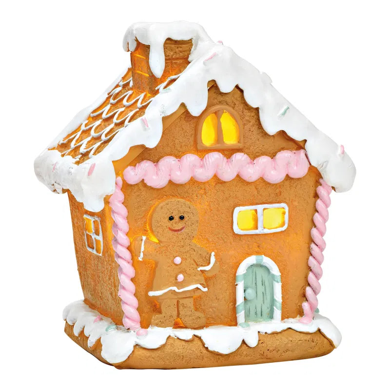 Casetta gingerbread con led 11x13x8cm