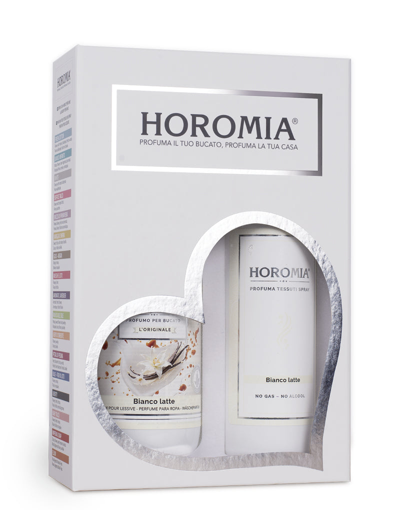 HOROMIA Horotwins Bianco Latte profumatore bucato 250ml+deo tessuto 250ml