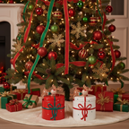 Barattolo in ceramica "pacco di natale con renna" 15x20x14cm in 2 colori