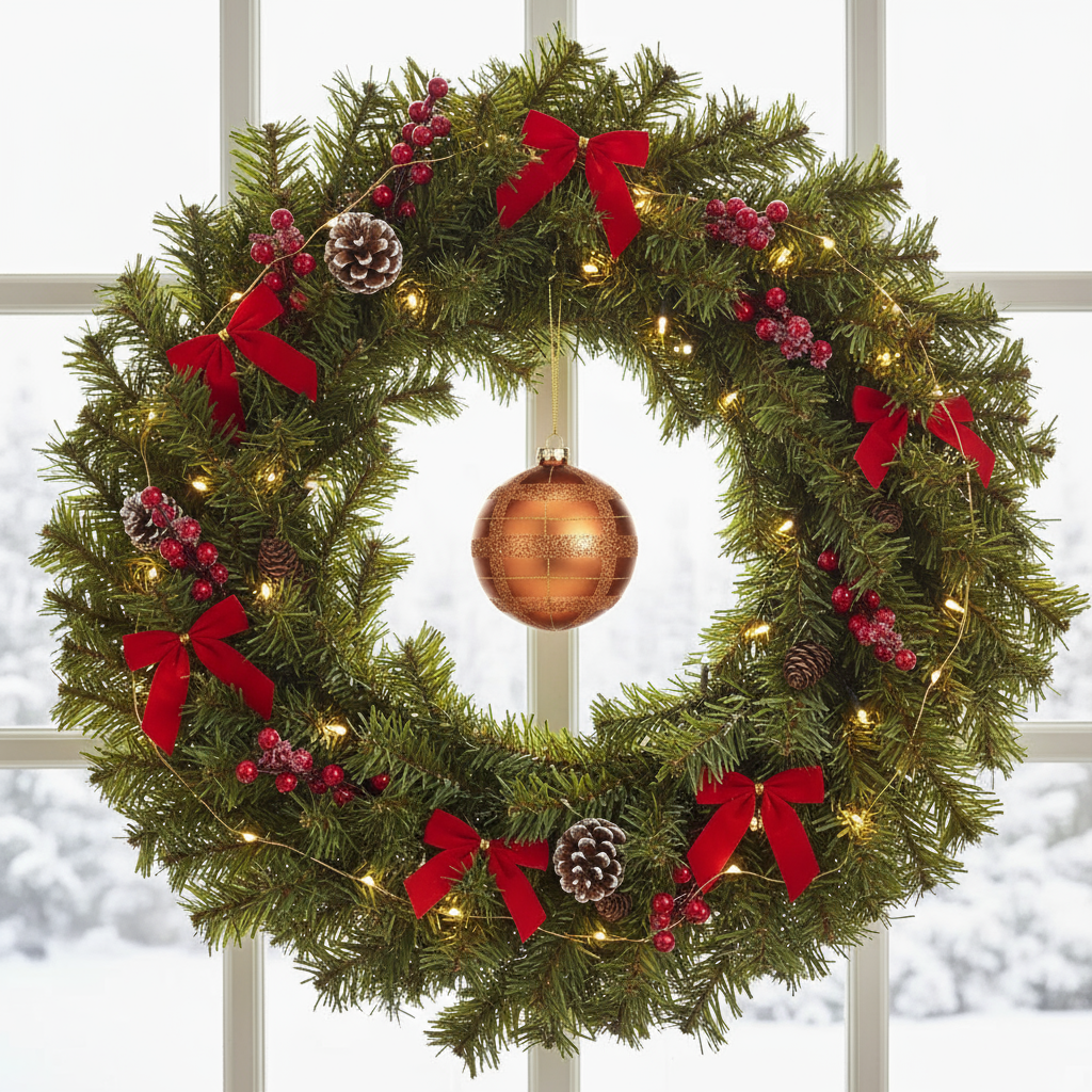 Addobbo 8 palline di natale in vetro color bronzo 10cm