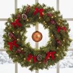 Addobbo 8 palline di natale in vetro color bronzo 10cm