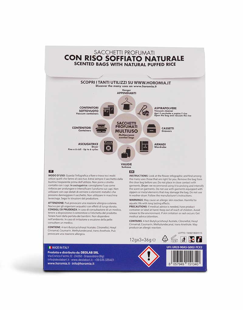 HOROMIA Sacchetti multiuso Blue-Fior di Loto