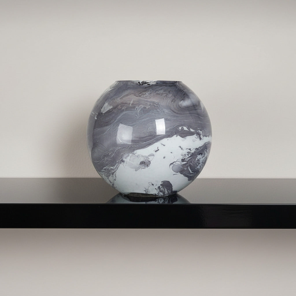 Lampada da tavolo in vetro dipinta STARDUST ovale